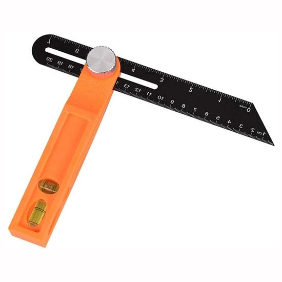 T-Bevel Heerser per Misurazione Orizzontale e Verticale con Livello a Bolle.