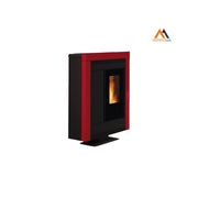 STUFA A PELLET 'SOUVENIR STEEL EVO' 10,2 Kw - colore bordeau
