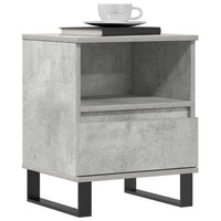 Comodino Grigio Cemento 40x35x50 cm in Legno Multistrato 830644