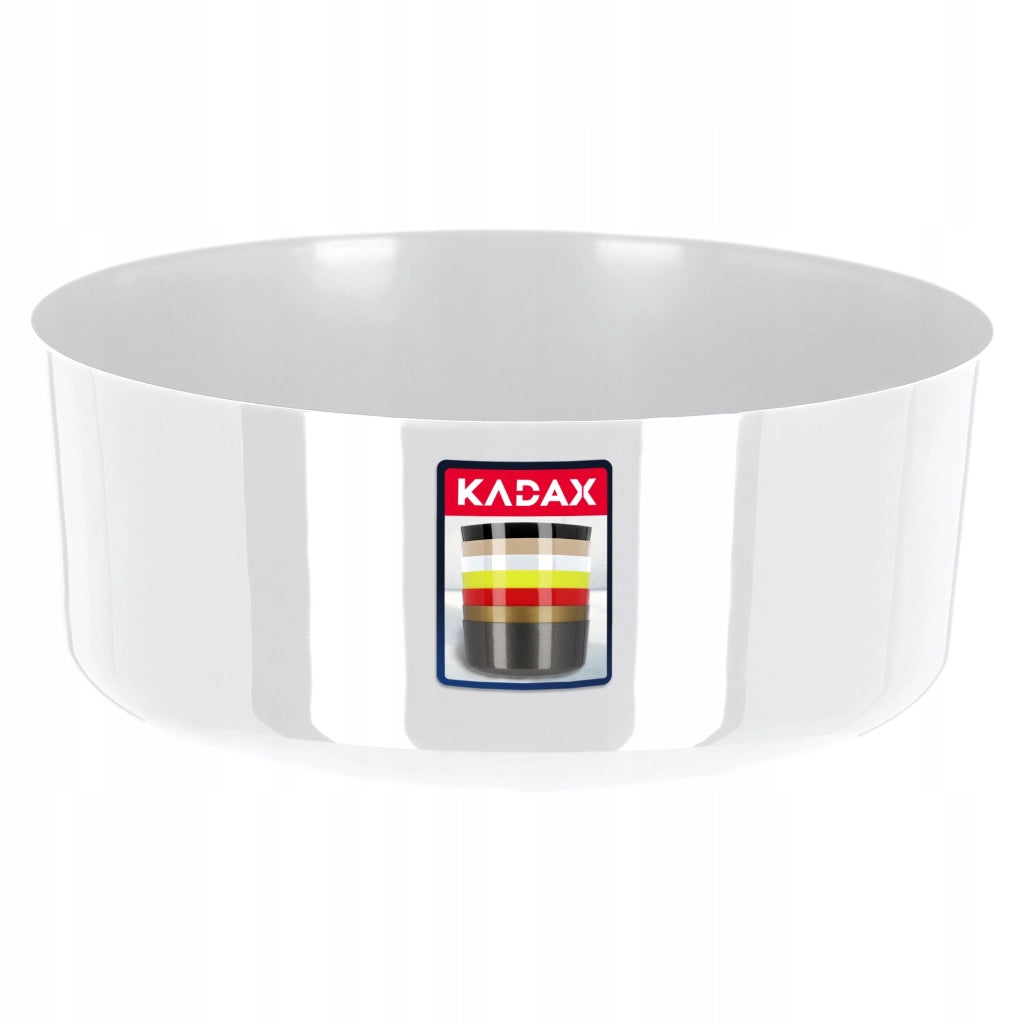 Vaso da fiori KADAX, coprivaso, ciotola bianca per composizioni floreali, rotondo, 26 cm
