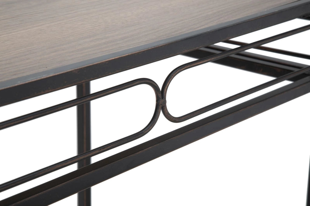 Consolle in legno e metallo, 110x40x80cm Essenza Industry