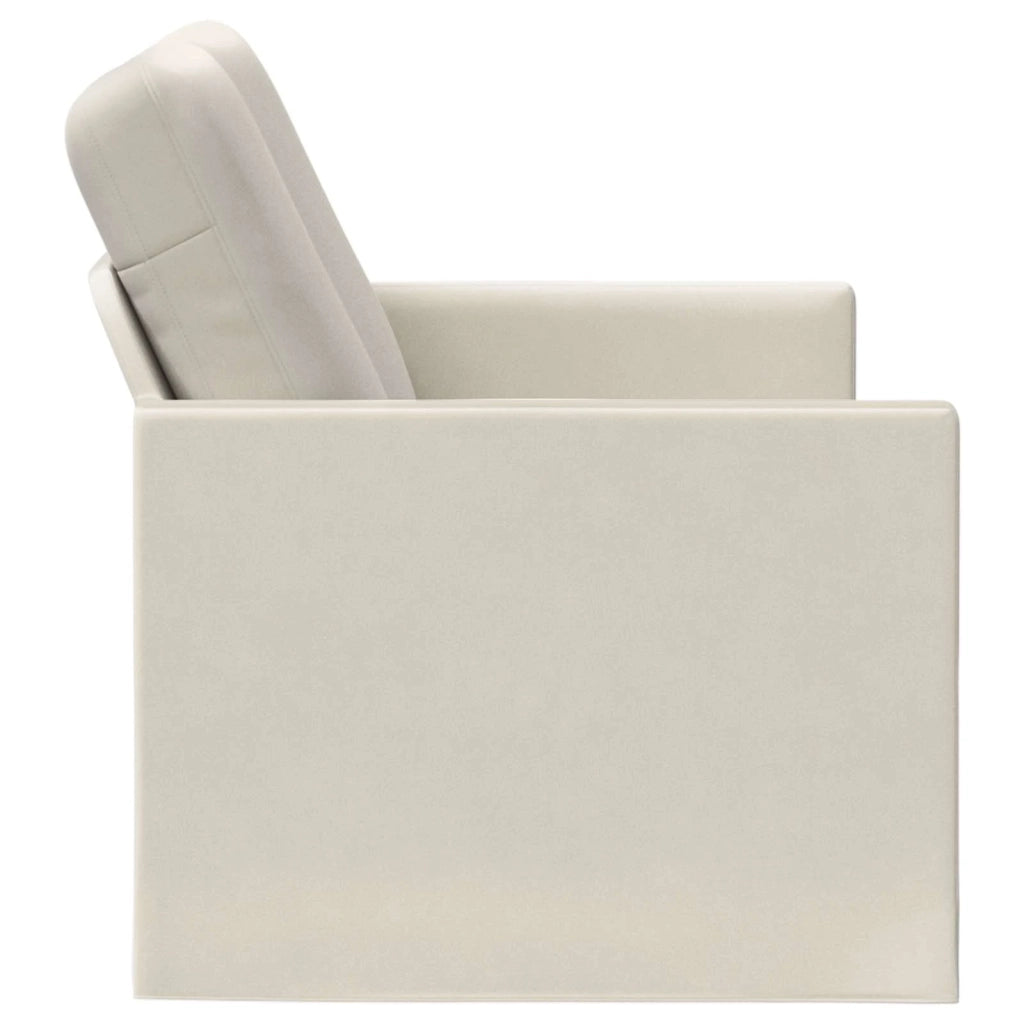 Divano a 2 posti Crema 150 x 81 x 82 cm Velluto (V) 42041095