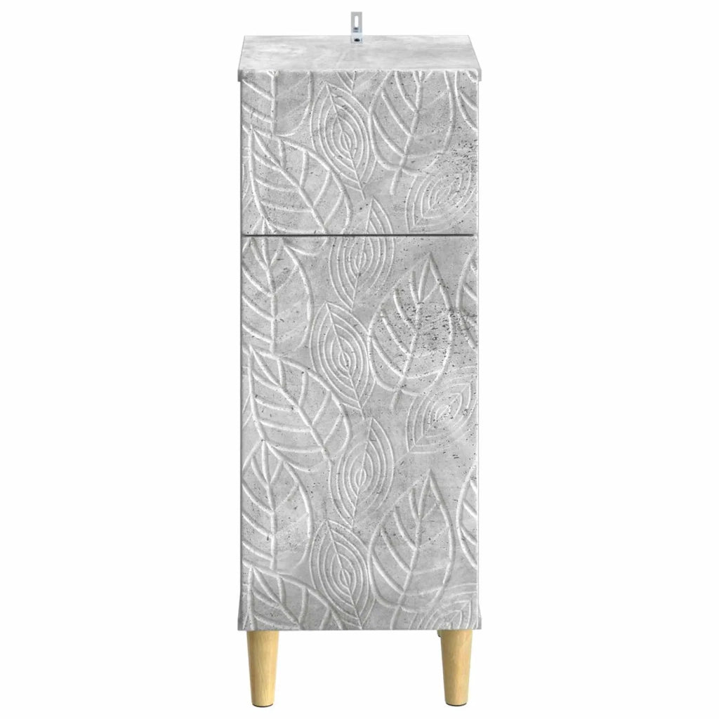 Mobiletto da Bagno DELFT Grigio Cemento 30 x 31 x 80 cm 897048