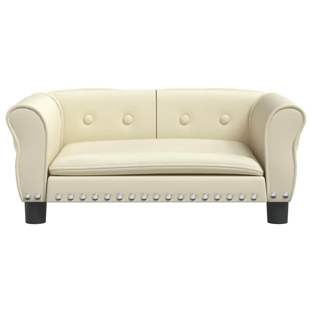 Divano letto per cani comodo 70 x 45 x 30 cm crema similpelle 02_0042820