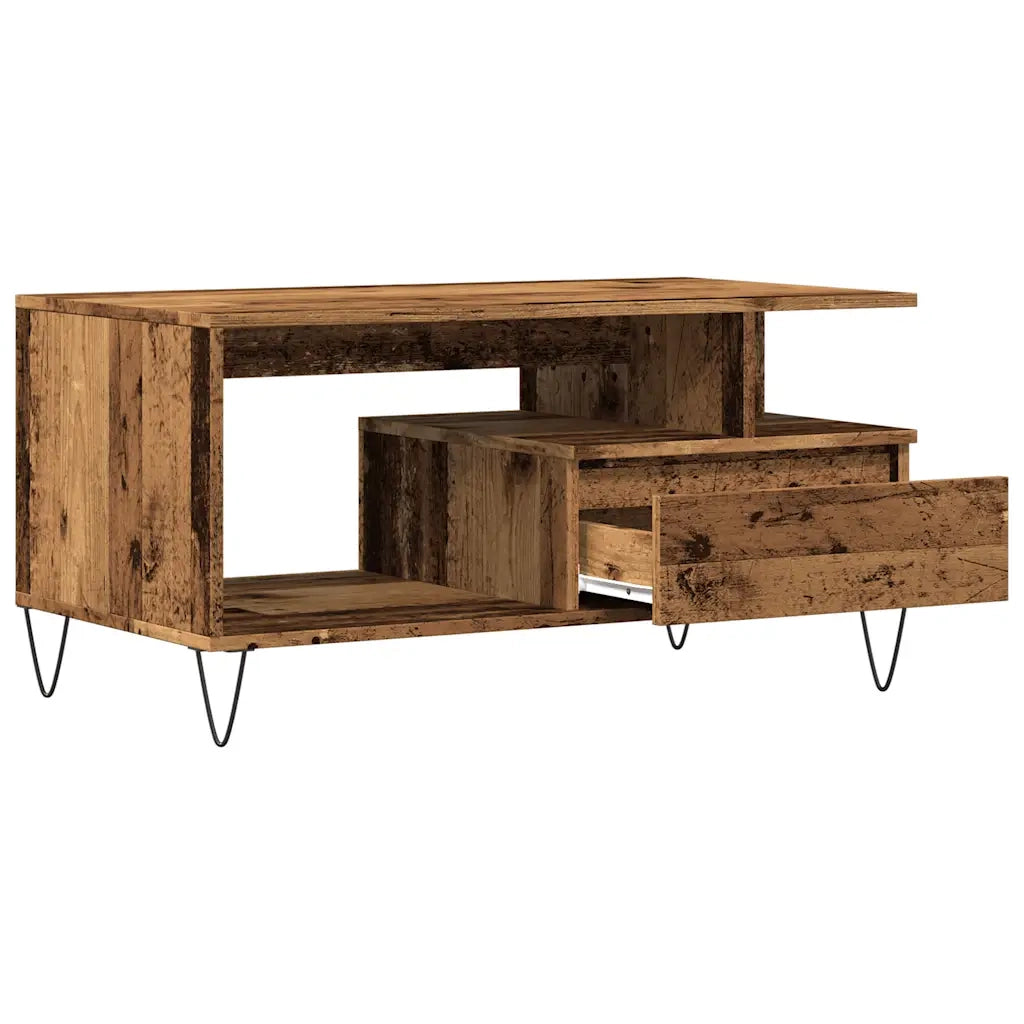 Tavolino da salotto | Tavolino da caff¨¨ | Tavolino da Soggiorno Legno Antico 90x49x45 cm Legno Multistrato