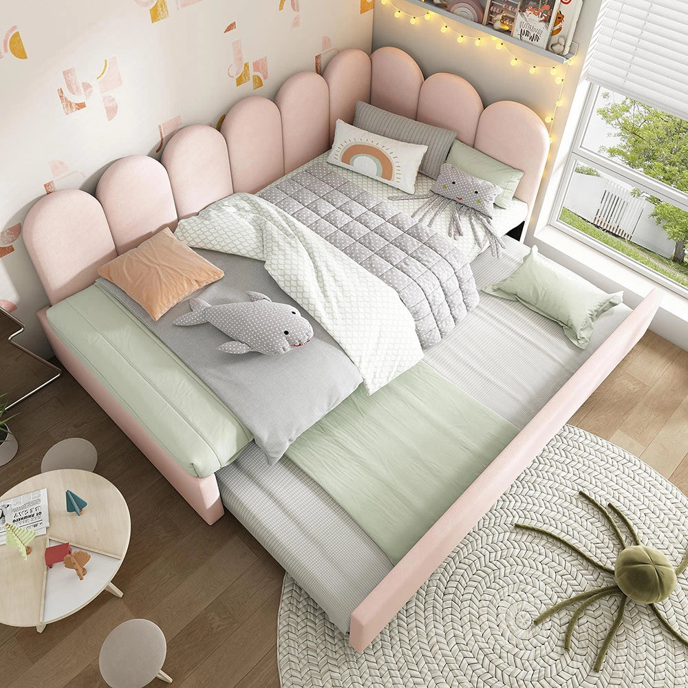Divano letto daybed - Xylo - 90x200 cm letto nascosto rosa