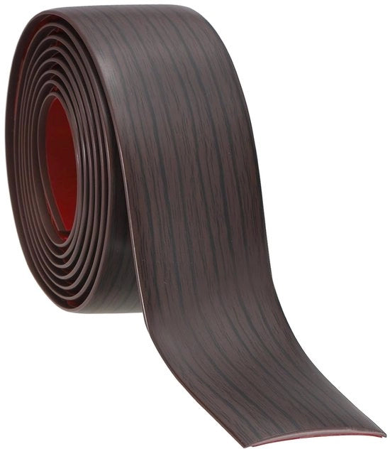 Striscia di transizione per pavimenti - Parete divisoria piana - Collegamento pavimenti - Vinile autofissante - 40 mm x 2 metri - Nero Walnuto