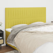 Testiera 4 pz Verde 100x5x78/88 cm in Tessuto