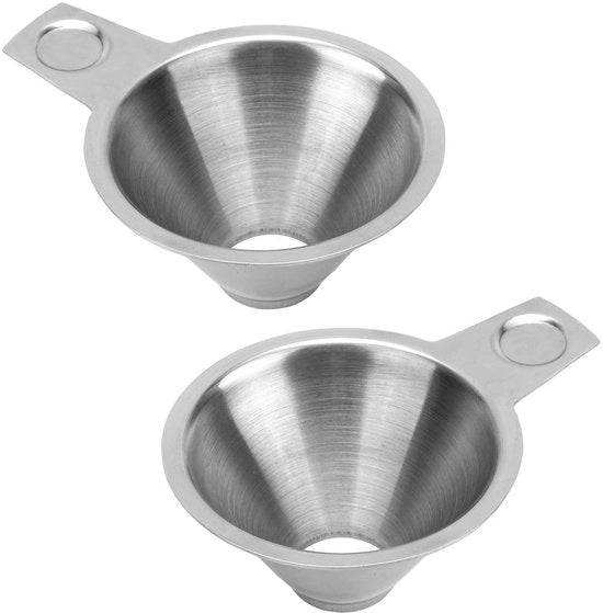 Trechetti in Acciaio Inossidabile Riciclabili per Cucina - 2 Pezzi - Cucchiaino in Metallo Libero da Corrosione per Sale, Spezie, Liquidi - 2,2cm Fondello - Cucchiaino per Erbe e Olii