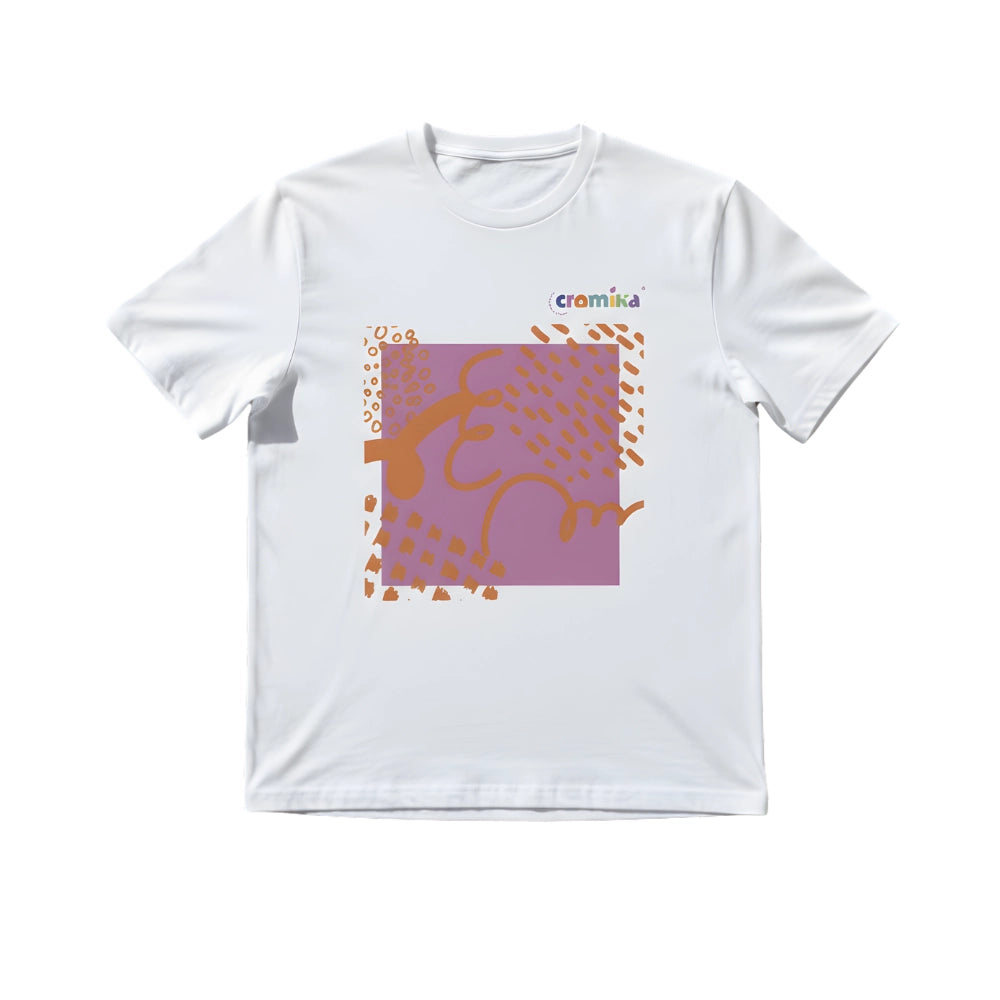 T-shirt cromika arte e colore in cotone naturale *** misura large - l, modello soft chaos, confezione 1
