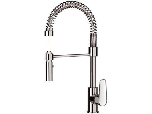 Rubinetto cucina con doccetta sganciabile ed orientabile a due funzioni serie vanity