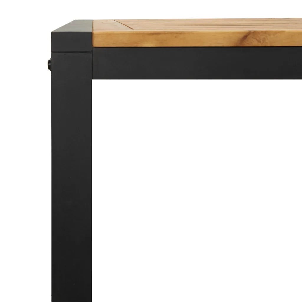Tavolo Giardino con Gambe a U 160x80x75cm Legno Massello Acacia 319516