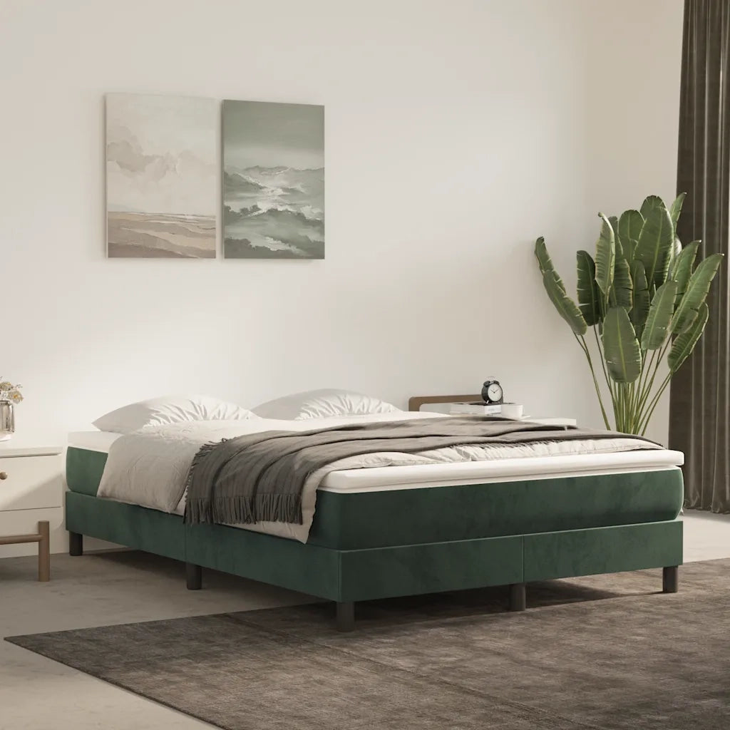Materasso a Molle-Materasso per letto Verde Scuro 120x210x20 cm in Velluto