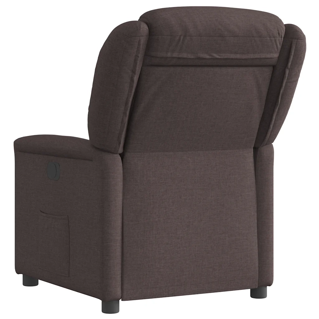 Divano Sedia-Poltrona Reclinabile Marrone Scuro in Tessuto 626929