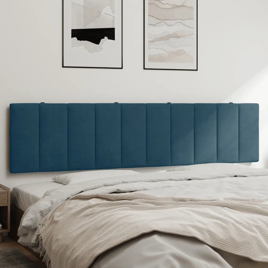 Cuscino Testiera Hanko Blu 200 cm in Velluto 374693