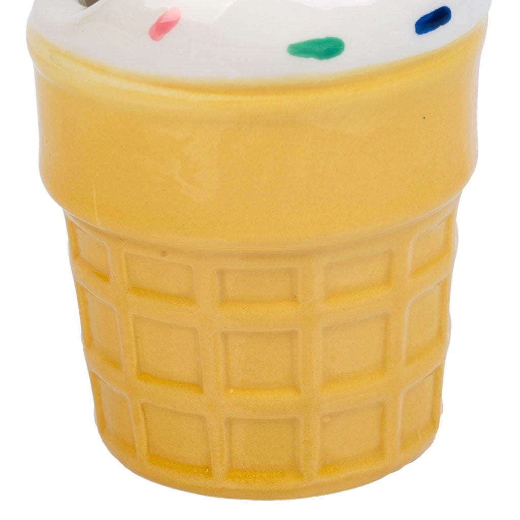 Portapenne in ceramica satinata arancione d7,5x15h