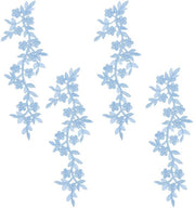 Pannelli decorativi per abbigliamento 4 pezzi - applicazioni strobbabili - lavori a maglia - pannelli decorativi - 25 x 9 cm - per abito da sposa stoffa