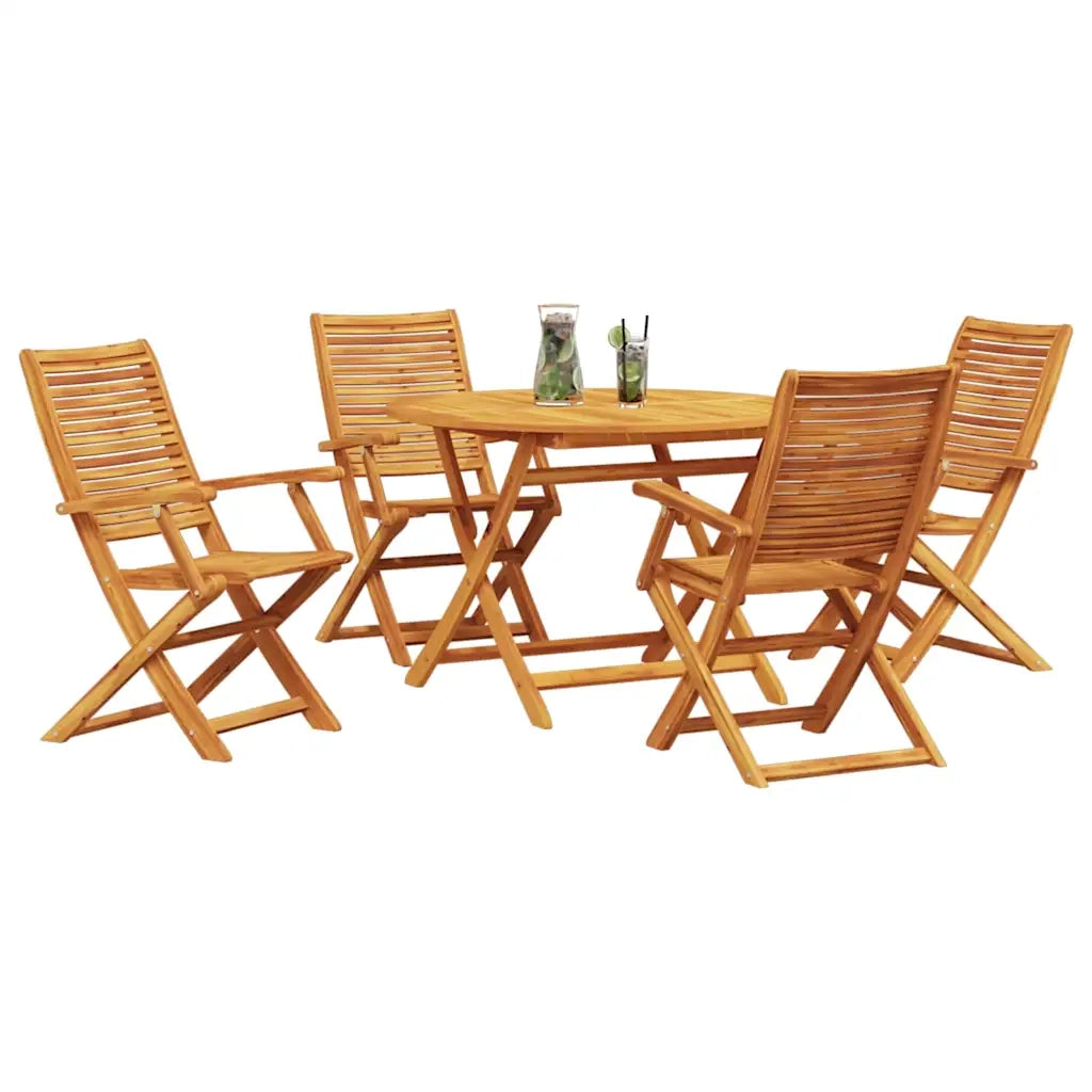 Set da Pranzo per Giardino 5 pcs Marrone 3375709