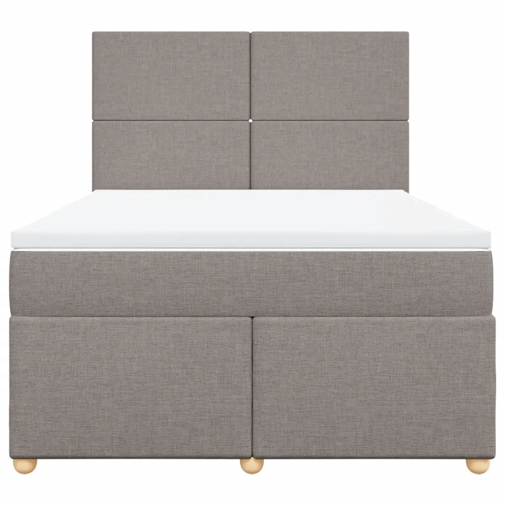 Giroletto a Molle con Materasso Tortora 140x200 cm in Tessuto