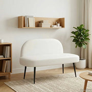 Panchina imbottita con schienale Bianco 110 x 60 x 76 cm 42040806