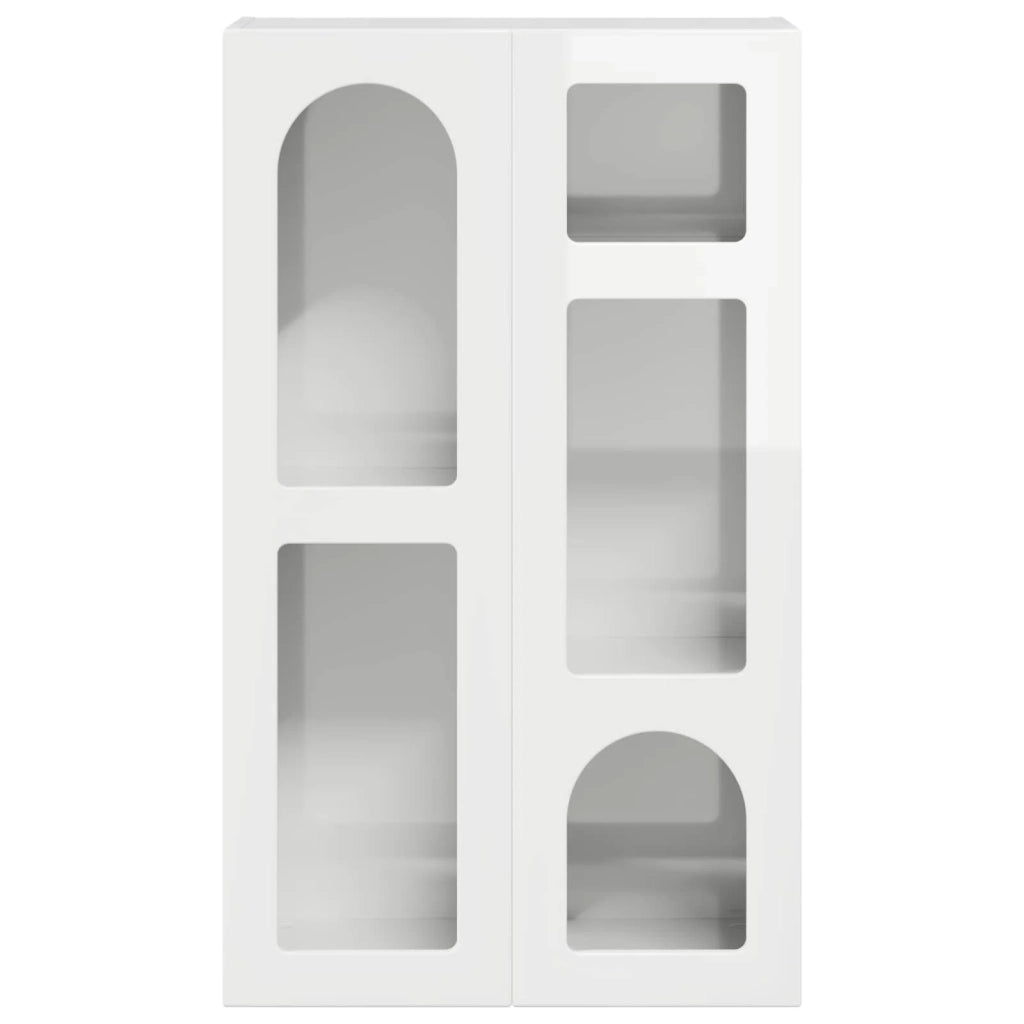 Credenza-Buffet-Armadio da cucina Bianco Lucido 59 x 35 x 100,5 cm Legno multistrato