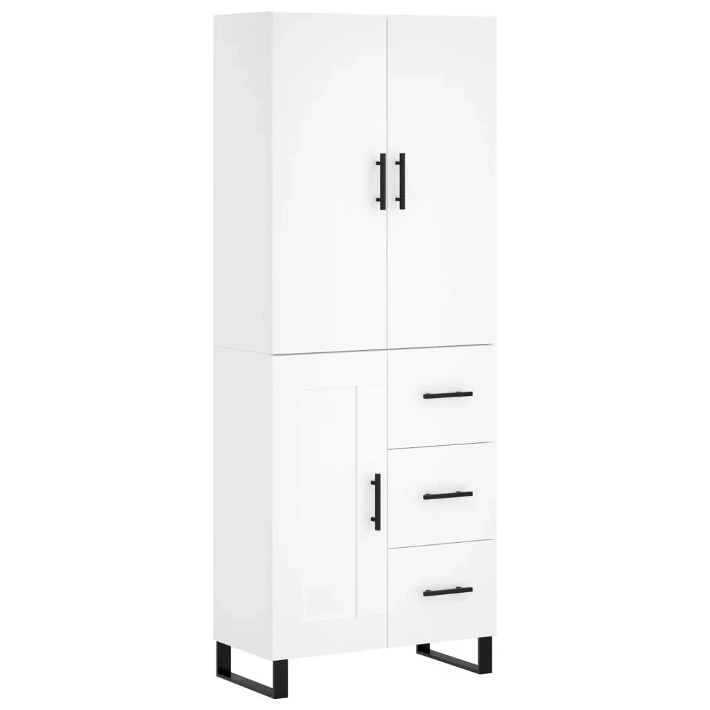 vidaXL Credenza Bianca 69,5x34x180 cm in Legno Multistrato