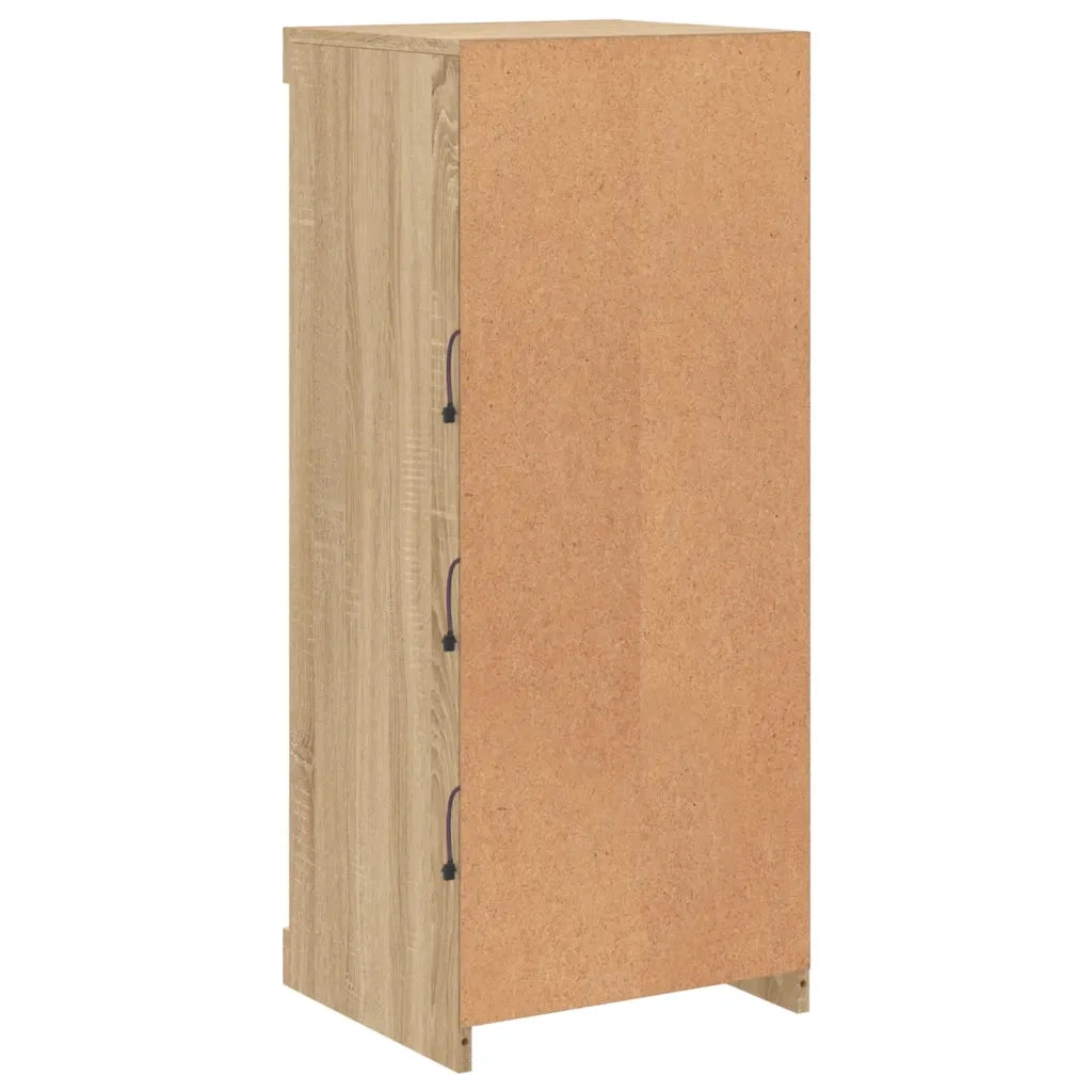 Credenza con Luci LED-Buffet-Armadio da cucina Rovere Sonoma 41x37x100 cm 870056