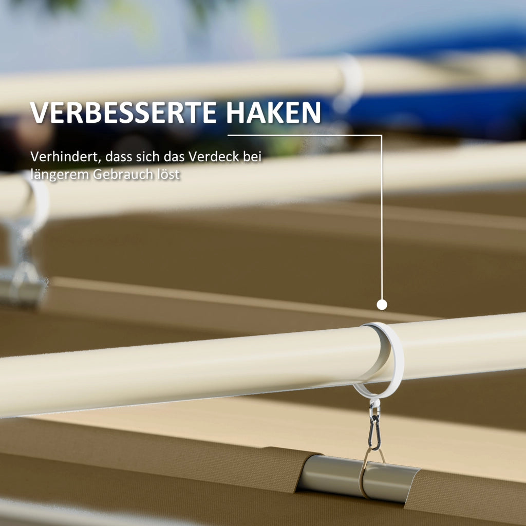 Pergola da Giardino 3x3 m con Tetto Retrattile ¨C zephmum ¨C UPF30+ Khaki