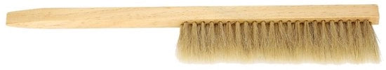 Spazzola per api Zoppa pelo di maiale - Manico di legno - Manico a gomito in acciaio inossidabile - Spazzolino - Supporto per grip - Utilizzo multifunzionale - Attrezzo per apicoltori