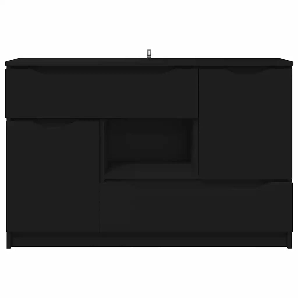 Credenza con cassetto Nero 100 x 30 x 65,6 Legno multistrato
