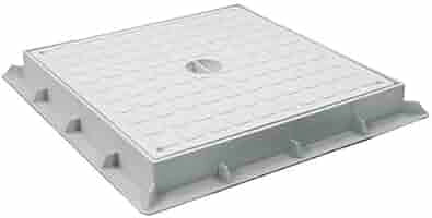 Telaio con chiusino per pozzetto 20x20 cm in polipropilene anti-UV resistente agli urti e agenti atmosferici