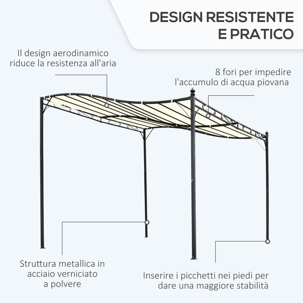 Gazebo da Giardino ¨C zephmum ¨C Crema 3x3m