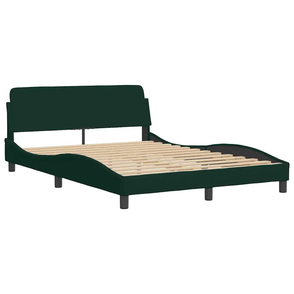 Letto con Materasso Verde Scuro 120x200 cm in Velluto 3208649