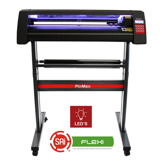 Plotter da Taglio Vinile Macchina per Taglio e Incisione Insegne Etichette Guida Laser - Abbonamento 12 Mesi Software FlexiStarter - LED - 720mm