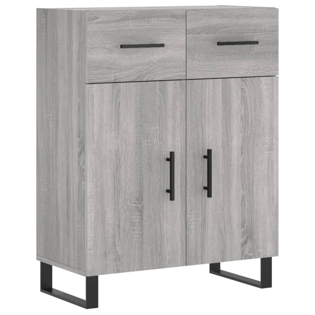 Credenza-Buffet-Armadio da cucina Grigio Sonoma 69,5x34x180 cm in Legno Multistrato 624227
