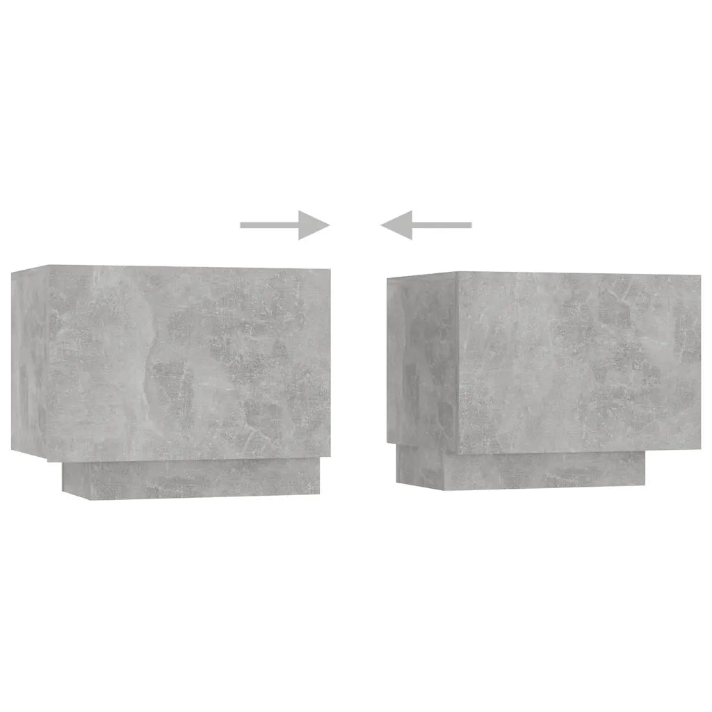 Mobile Porta TV con Luci LED Grigio Cemento 260x35x40 cm 3081919