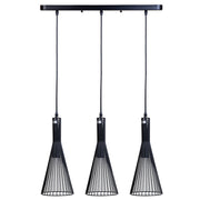 Plafoniera in metallo nero 58x15x90h