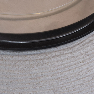 Camino a Bioetanolo Braciere da Pavimento Ø40xh54 cm per Interno ed Esterno Botticelli Corda Beige