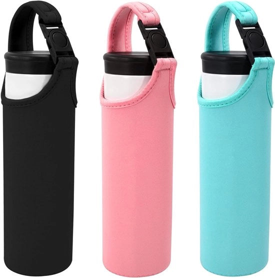 Flessenhoes Premium di neoprene per protezione durante la campeggio, escursione e ciclismo - 3 pezzi - 500 ml