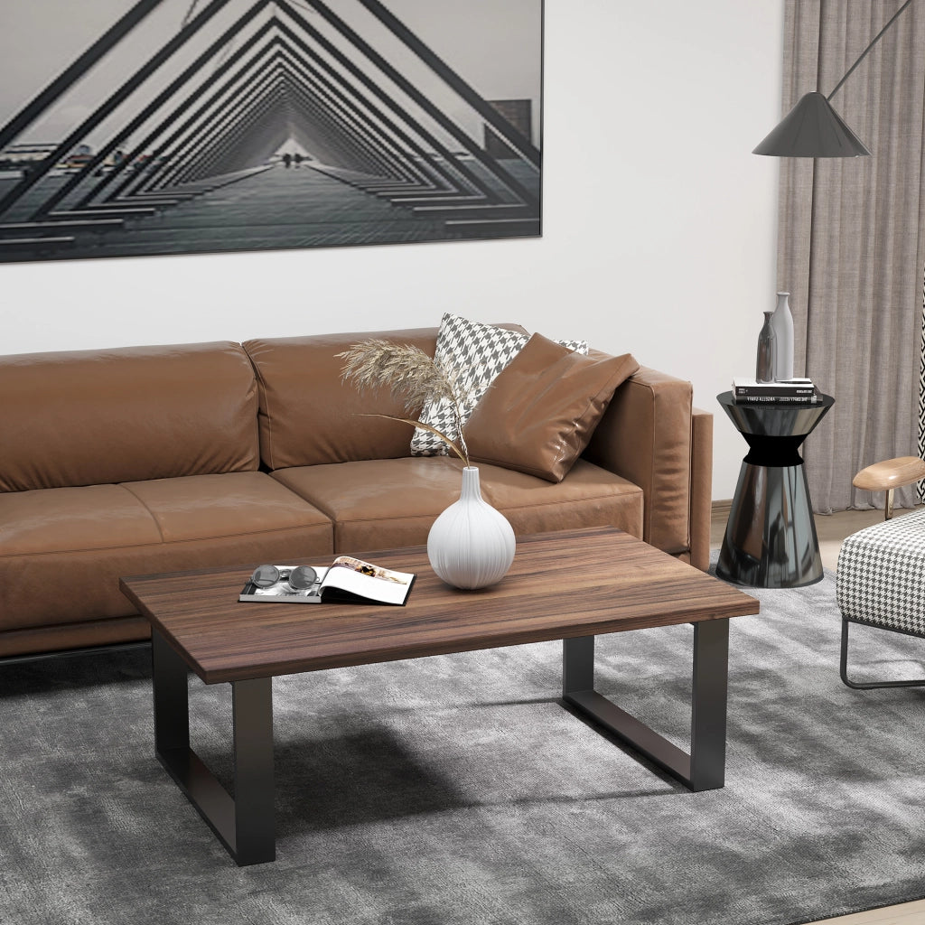 Gamba Tavolo ¨C Zephmum ¨C Design Rettangolare 70x41 cm Nero