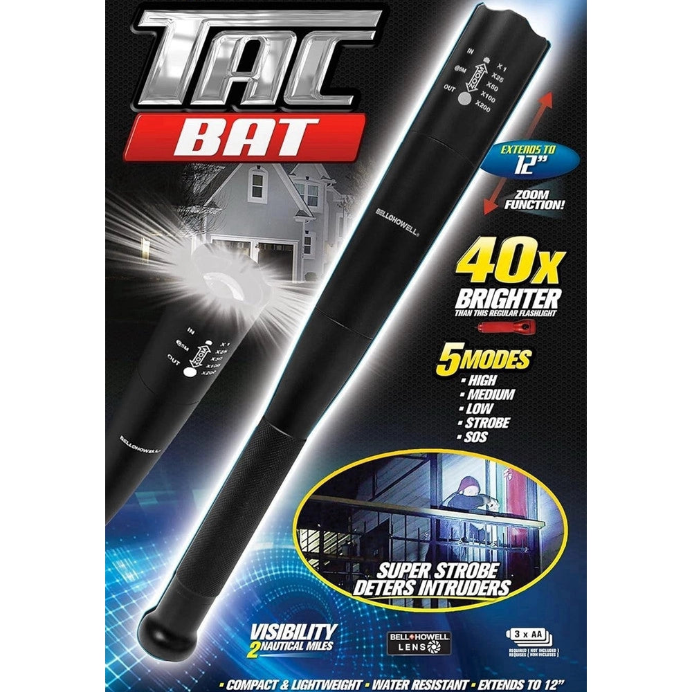 Trade Shop - Torcia Tattica Militare A Forma Di Bastone Randello 50000w Ricaricabile Zoom Autodifesa -