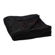 Grande coperta lavabile in pile scozzese accogliente 200 x 220 cm nera 2013087