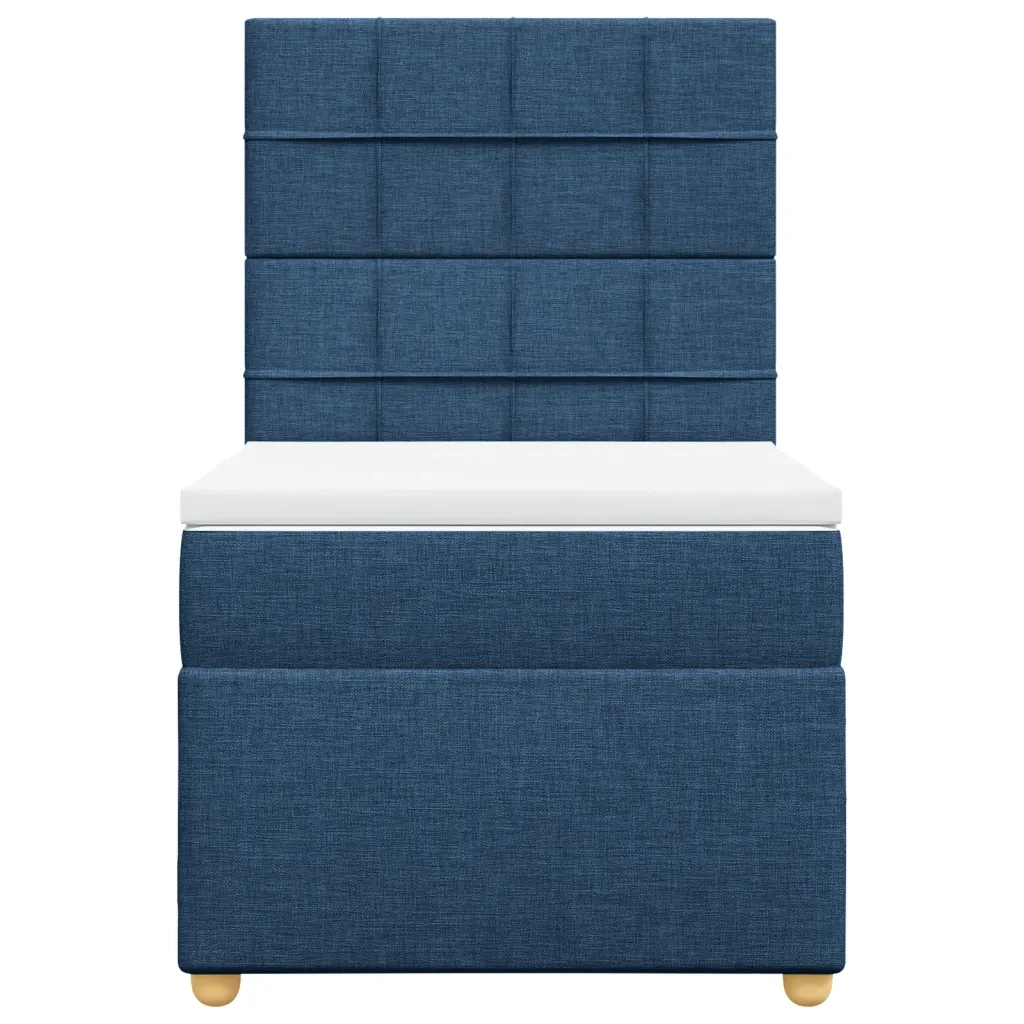 Giroletto a Molle con Materasso Blu 90x190 cm in Tessuto 3291141