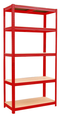 Scaffale in Metallo 5 Ripiani Componibile Zincato Rosso Nero Bianco Verdelook Tonalità: Grigio