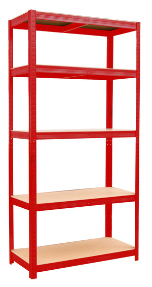 Scaffale in Metallo 5 Ripiani Componibile Zincato Rosso Nero Bianco Verdelook Tonalità: Grigio