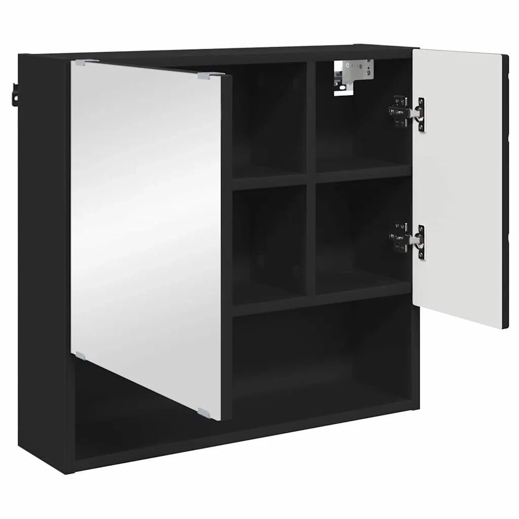 Mobiletto per specchio Nero 59 x 17 x 55 cm Legno multistrato 883365