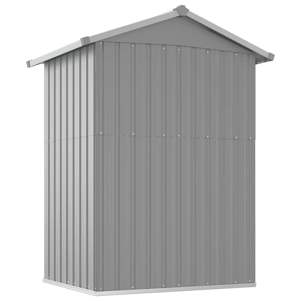 Capanno da Giardino Grigio 126x97,5x177 cm Acciaio Zincato 316234