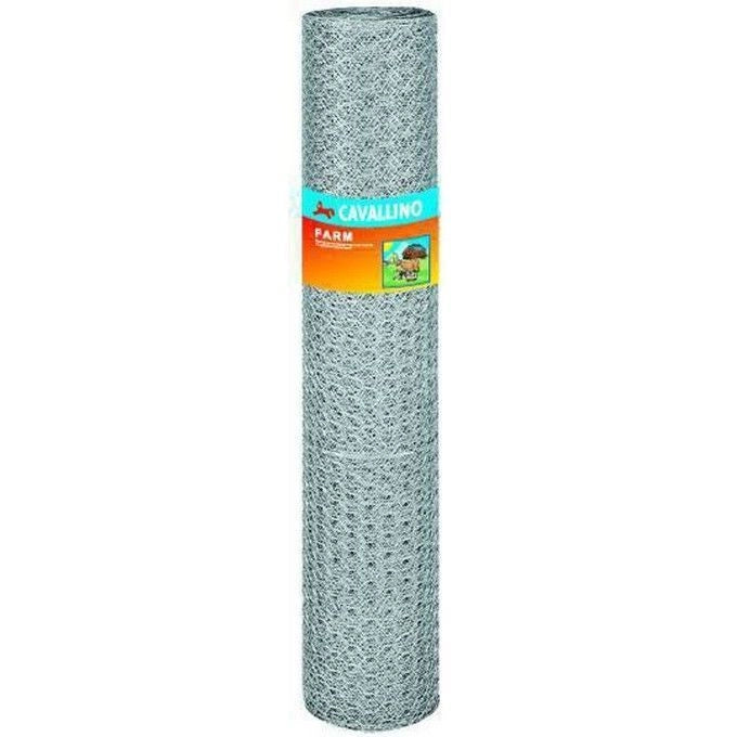 BLINKY 68020 Rete Farm Tripla Esagonale Zincata Maglia 25 mm Filo 0.70 mm Lunghezza 50 Metri colore Zincato