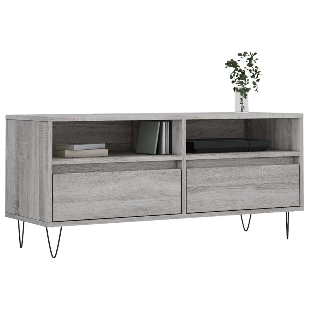 Mobile Porta TV Grigio Sonoma 100x34,5x44,5cm Legno Multistrato 831242