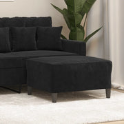 Poggiapiedi Nero 70x55x41 cm in Velluto cod mxl 77990